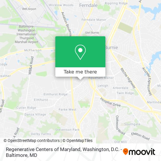 Mapa de Regenerative Centers of Maryland