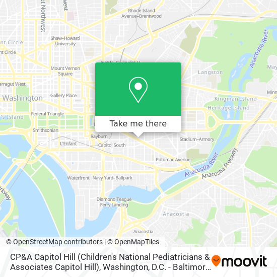 Mapa de CP&A Capitol Hill (Children's National Pediatricians & Associates Capitol Hill)