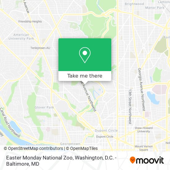 Easter Monday National Zoo map