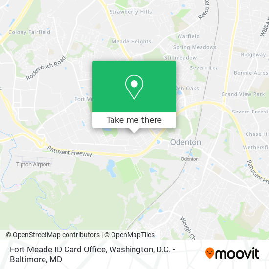 Fort Meade ID Card Office map