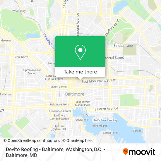 Mapa de Devito Roofing - Baltimore