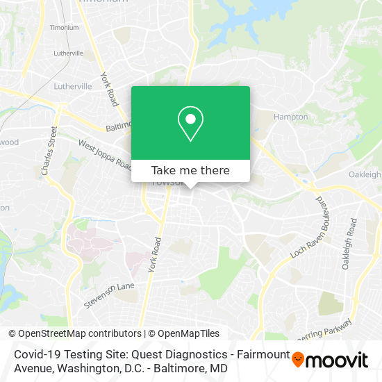 Covid-19 Testing Site: Quest Diagnostics - Fairmount Avenue map