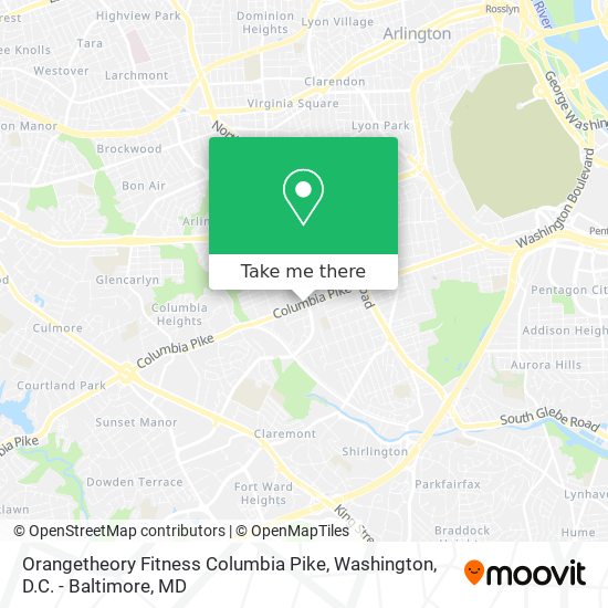 Orangetheory Fitness Columbia Pike map