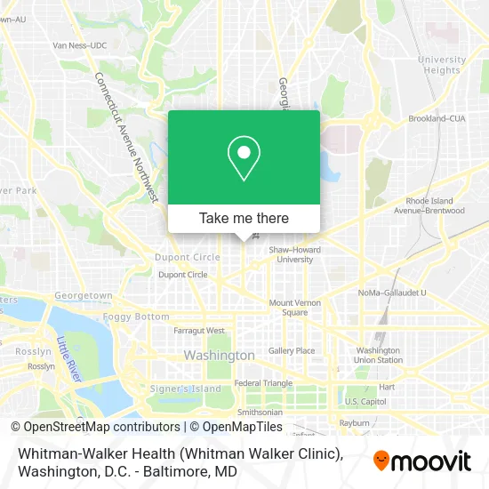 Mapa de Whitman-Walker Health (Whitman Walker Clinic)