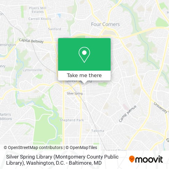 Mapa de Silver Spring Library (Montgomery County Public Library)