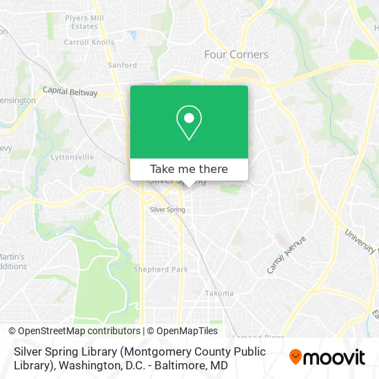 Mapa de Silver Spring Library (Montgomery County Public Library)