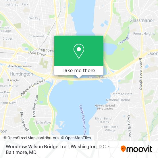 Woodrow Wilson Bridge Trail map