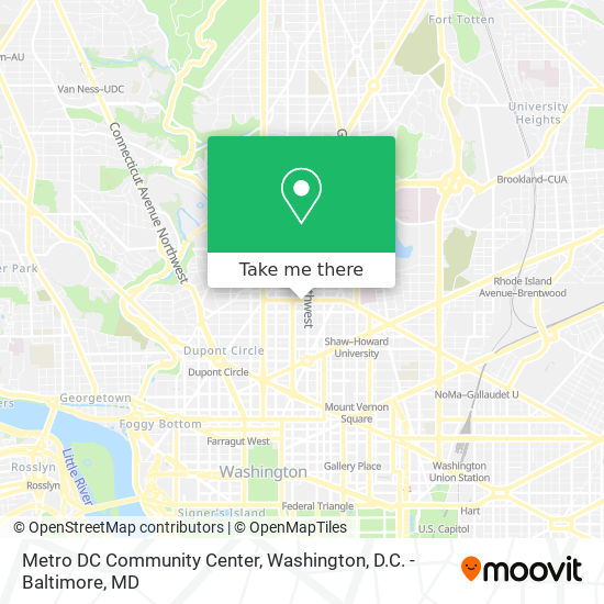 Mapa de Metro DC Community Center