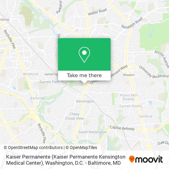 Kaiser Permanente (Kaiser Permanente Kensington Medical Center) map