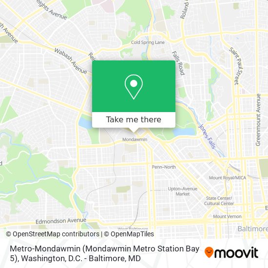 Mapa de Metro-Mondawmin (Mondawmin Metro Station Bay 5)