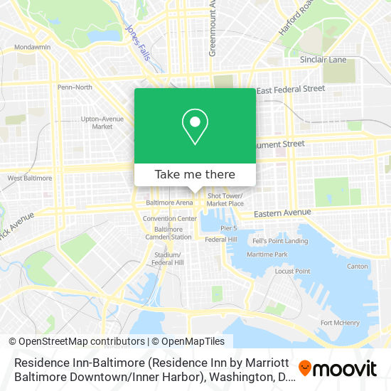 Mapa de Residence Inn-Baltimore (Residence Inn by Marriott Baltimore Downtown / Inner Harbor)