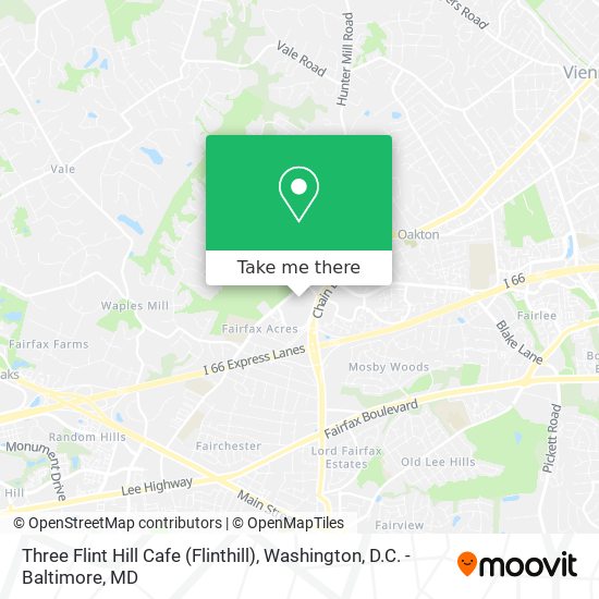 Three Flint Hill Cafe (Flinthill) map