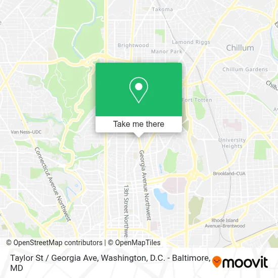 Taylor St / Georgia Ave map