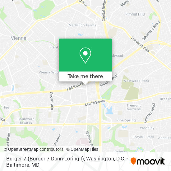 Mapa de Burger 7 (Burger 7 Dunn-Loring I)