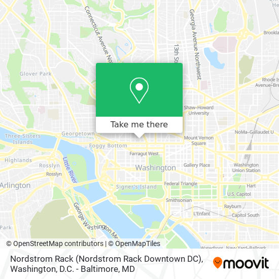 Nordstrom Rack (Nordstrom Rack Downtown DC) map