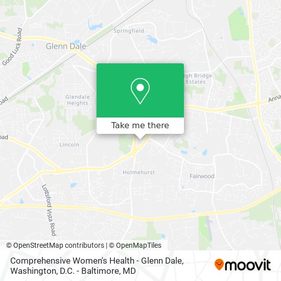 Comprehensive Women's Health - Glenn Dale map