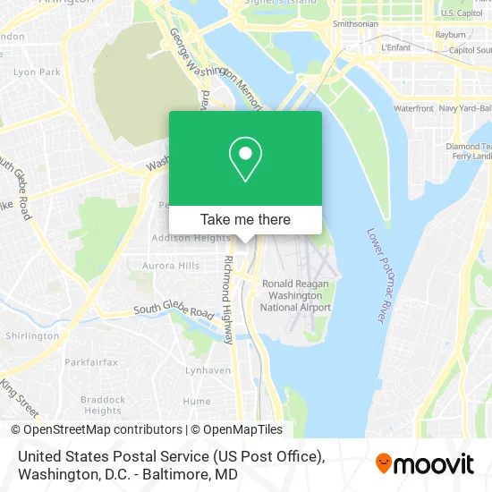 Mapa de United States Postal Service (US Post Office)