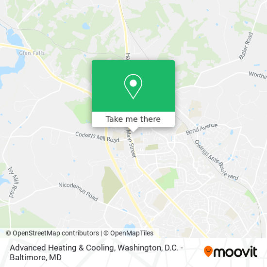 Mapa de Advanced Heating & Cooling