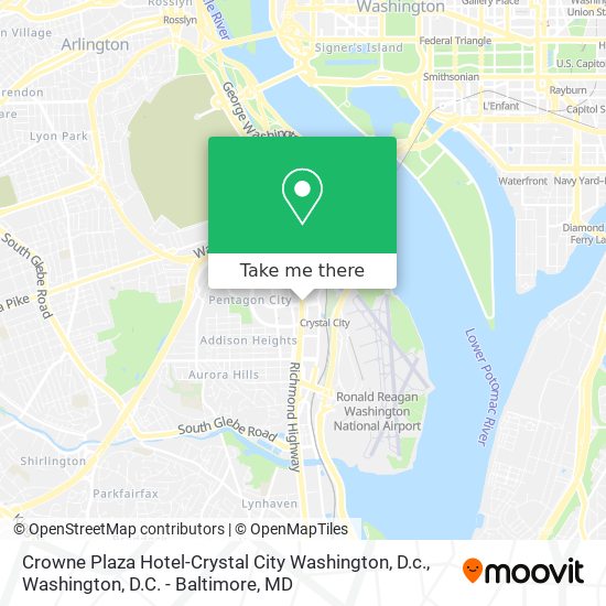 Mapa de Crowne Plaza Hotel-Crystal City Washington, D.c.