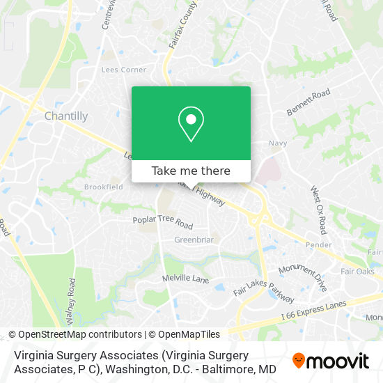 Mapa de Virginia Surgery Associates (Virginia Surgery Associates, P C)