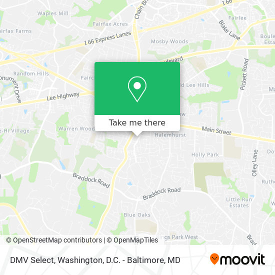 DMV Select map