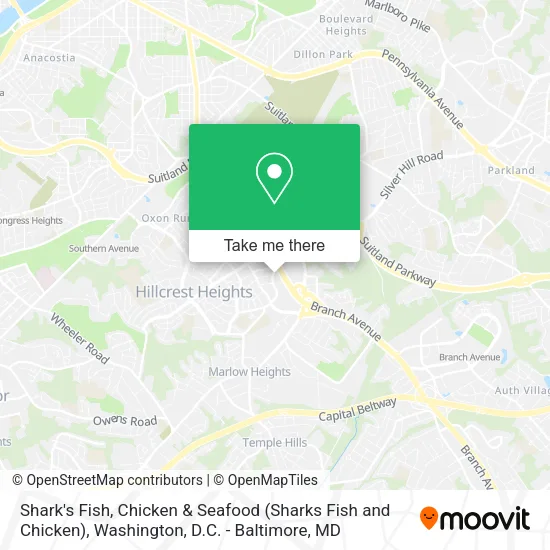Shark's Fish, Chicken & Seafood (Sharks Fish and Chicken) map