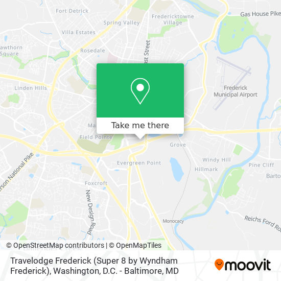 Mapa de Travelodge Frederick (Super 8 by Wyndham Frederick)