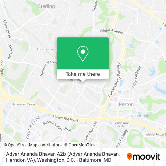 Mapa de Adyar Ananda Bhavan A2b (Adyar Ananda Bhavan, Herndon VA)