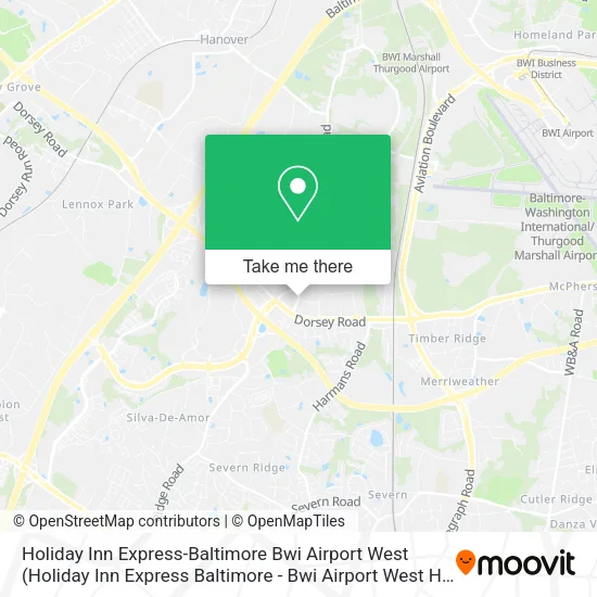 Mapa de Holiday Inn Express-Baltimore Bwi Airport West