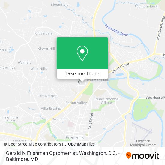 Gerald N Frishman Optometrist map