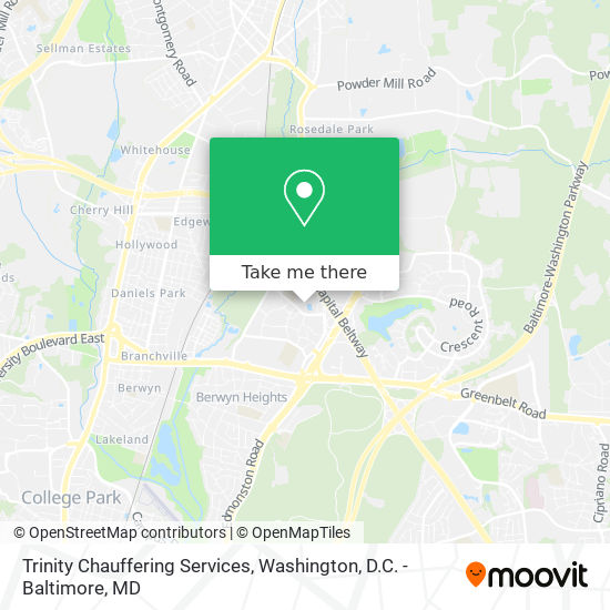 Trinity Chauffering Services map