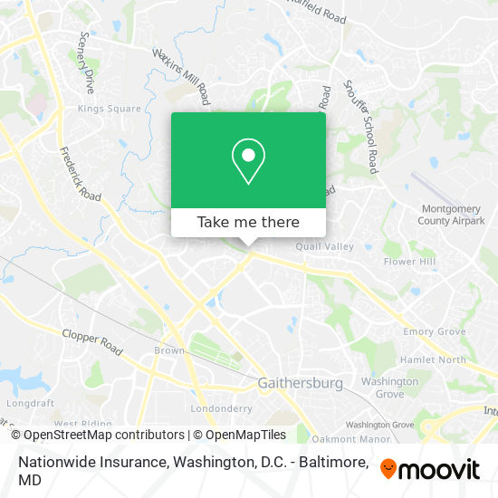 Mapa de Nationwide Insurance