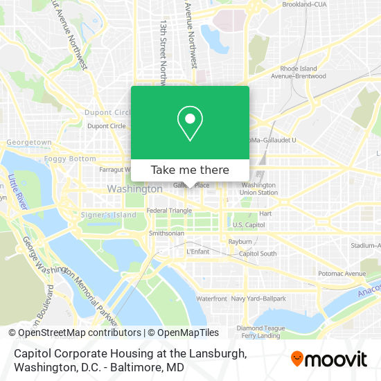 Mapa de Capitol Corporate Housing at the Lansburgh