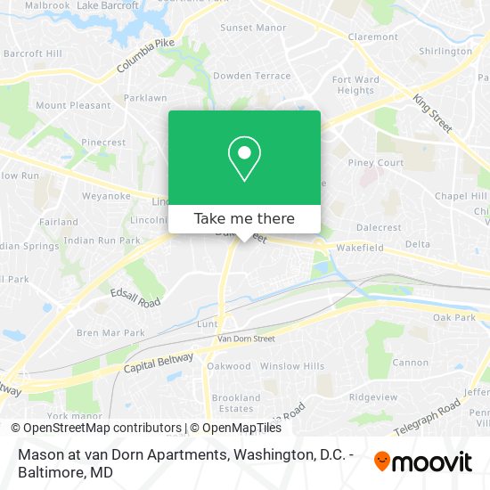 Mapa de Mason at van Dorn Apartments