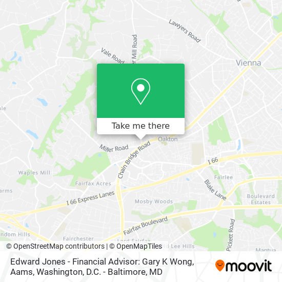 Mapa de Edward Jones - Financial Advisor: Gary K Wong, Aams