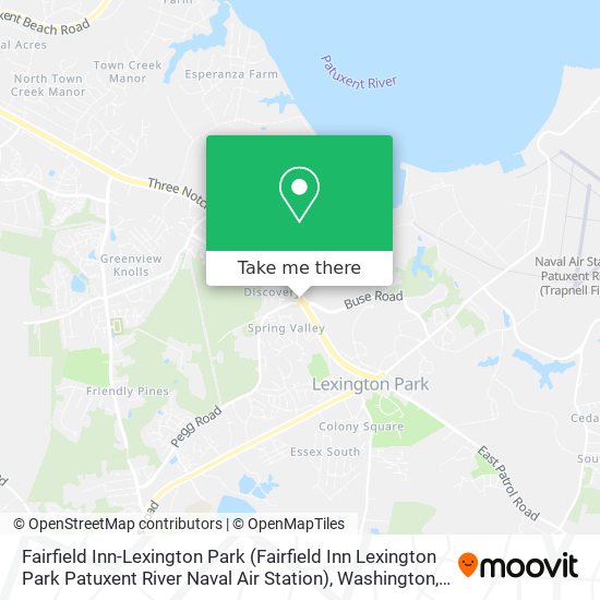 Mapa de Fairfield Inn-Lexington Park (Fairfield Inn Lexington Park Patuxent River Naval Air Station)