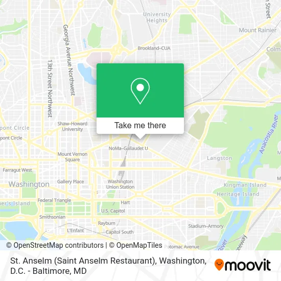 St. Anselm (Saint Anselm Restaurant) map