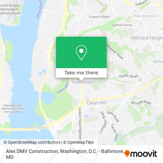 Mapa de Alex DMV Construction