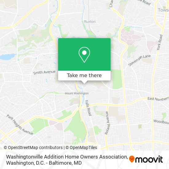 Washingtonville Addition Home Owners Association map