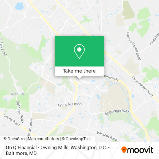 Mapa de On Q Financial - Owning Mills