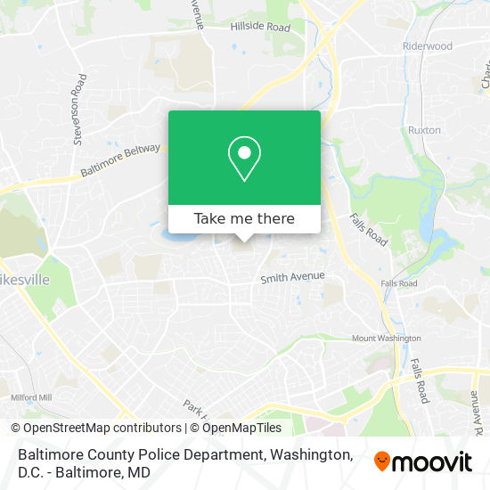 Baltimore County Police Department map