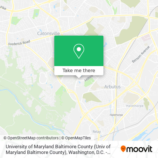 University of Maryland Baltimore County map