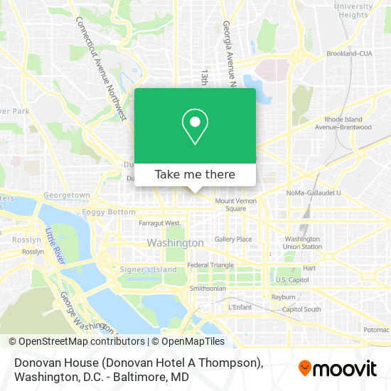 Mapa de Donovan House (Donovan Hotel A Thompson)