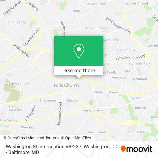 Mapa de Washington St intersection VA-237