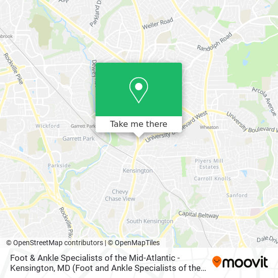 Mapa de Foot & Ankle Specialists of the Mid-Atlantic - Kensington, MD