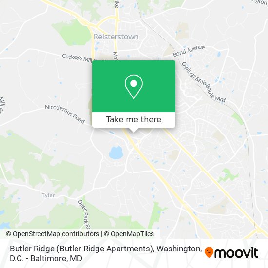 Mapa de Butler Ridge (Butler Ridge Apartments)