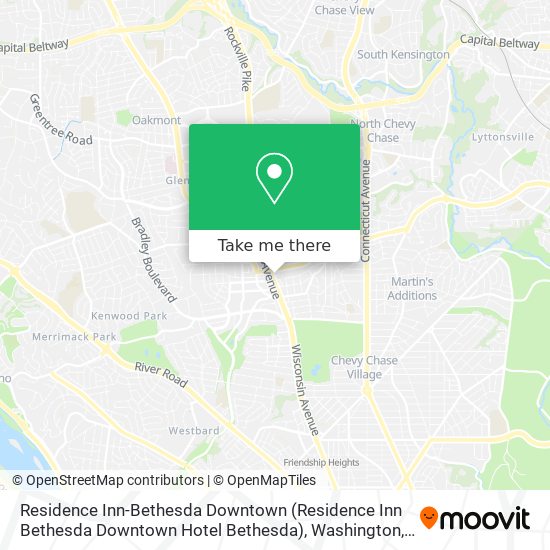 Mapa de Residence Inn-Bethesda Downtown