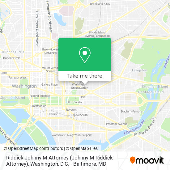 Riddick Johnny M Attorney map