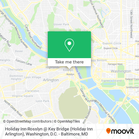 Holiday Inn-Rosslyn @ Key Bridge (Holiday Inn Arlington) map