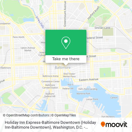 Holiday Inn Express-Baltimore Downtown map